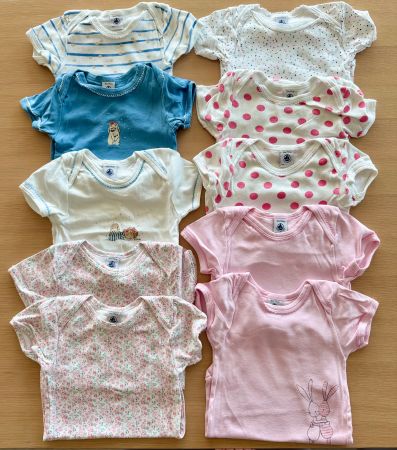 Petit Bateau Bundle mit 10 kurzärmlichen Bodies (36M / 95cm)