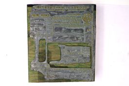 Vintage Print Block Globex Manchester
