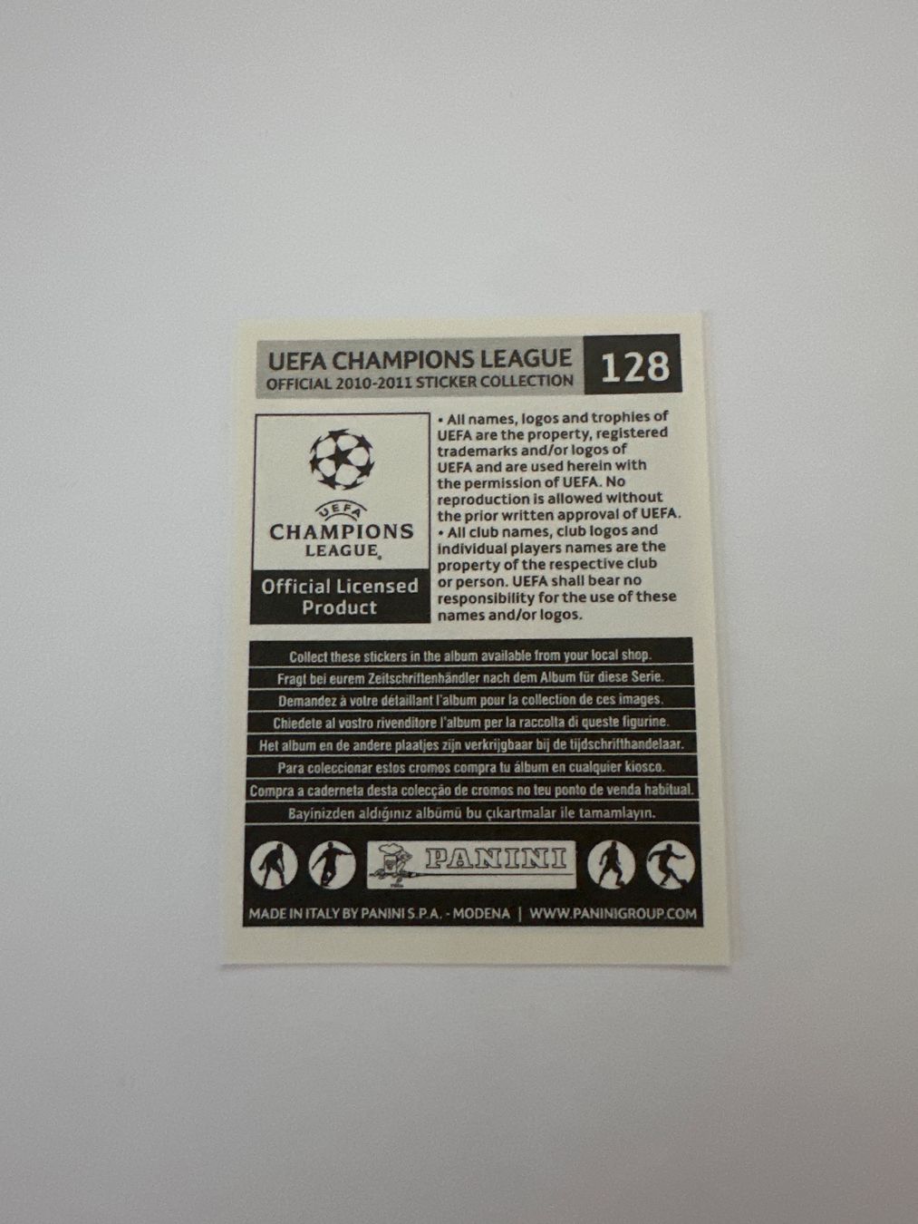 Panini Carte collezionabili: Panini UEFA Champions League 2010-2011 - Nr. 128 – Usato da Sulz AG venduto da DealWerk 1