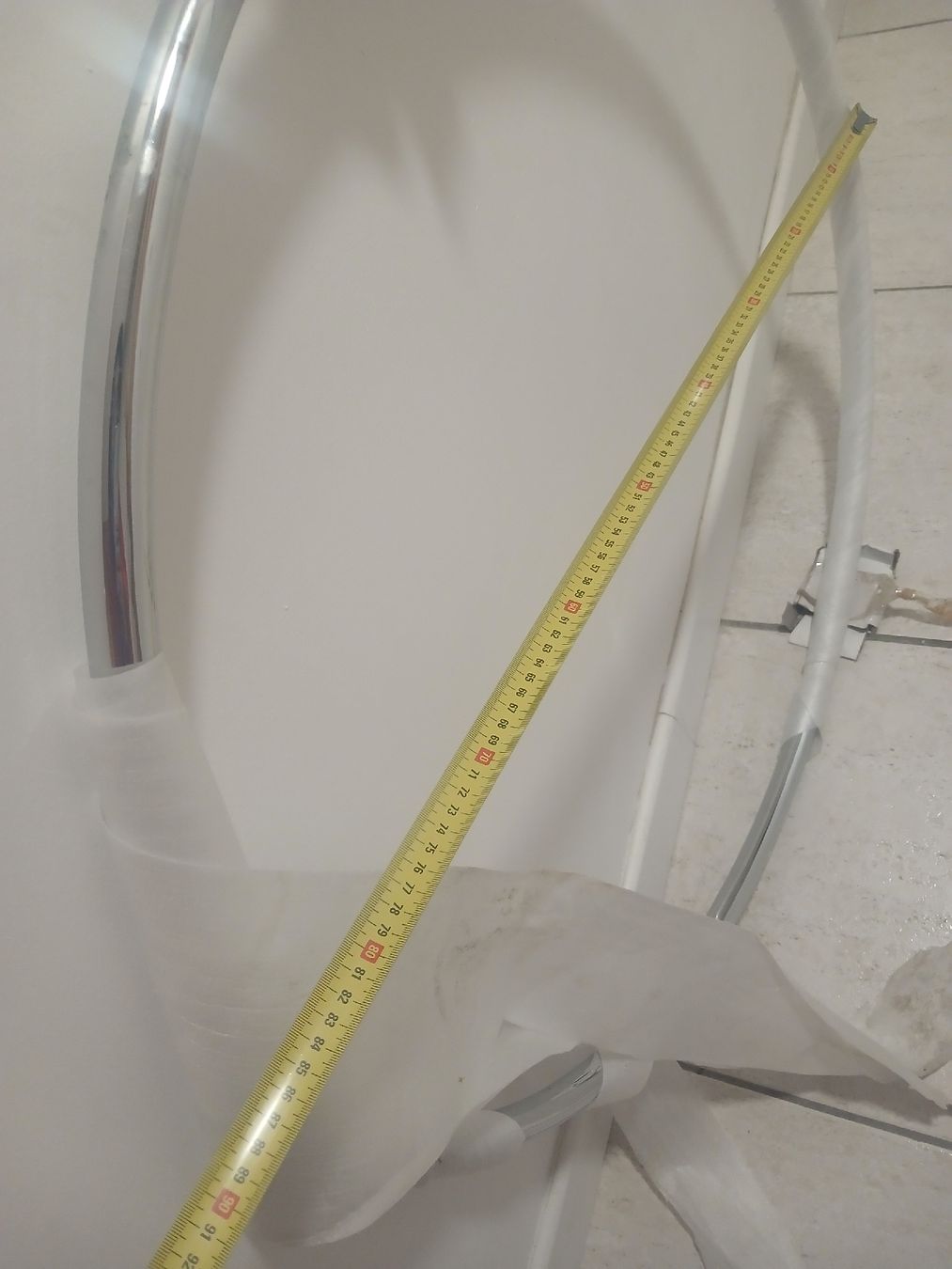 Altro per il bagno: Duschvorhangstange, Chrom, neu, Durchmesser ca 85cm – Nuovo (secondo la descrizione) da Pieterlen venduto da Ya0527yl 2