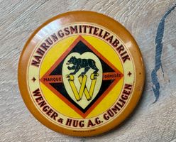 Kleiner Spiegel mit Werbung WENGER & HUG A.G. - 385 Gramm!