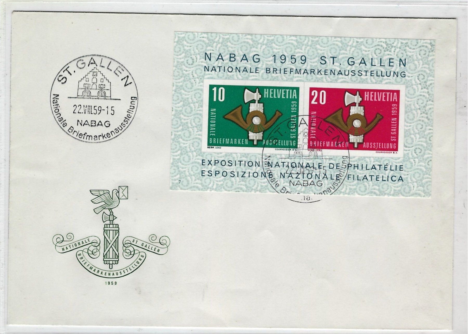 Tutti i francobolli: 1959 Brief Nabag Block      15872 – Usato da Lunden venduto da Animus999