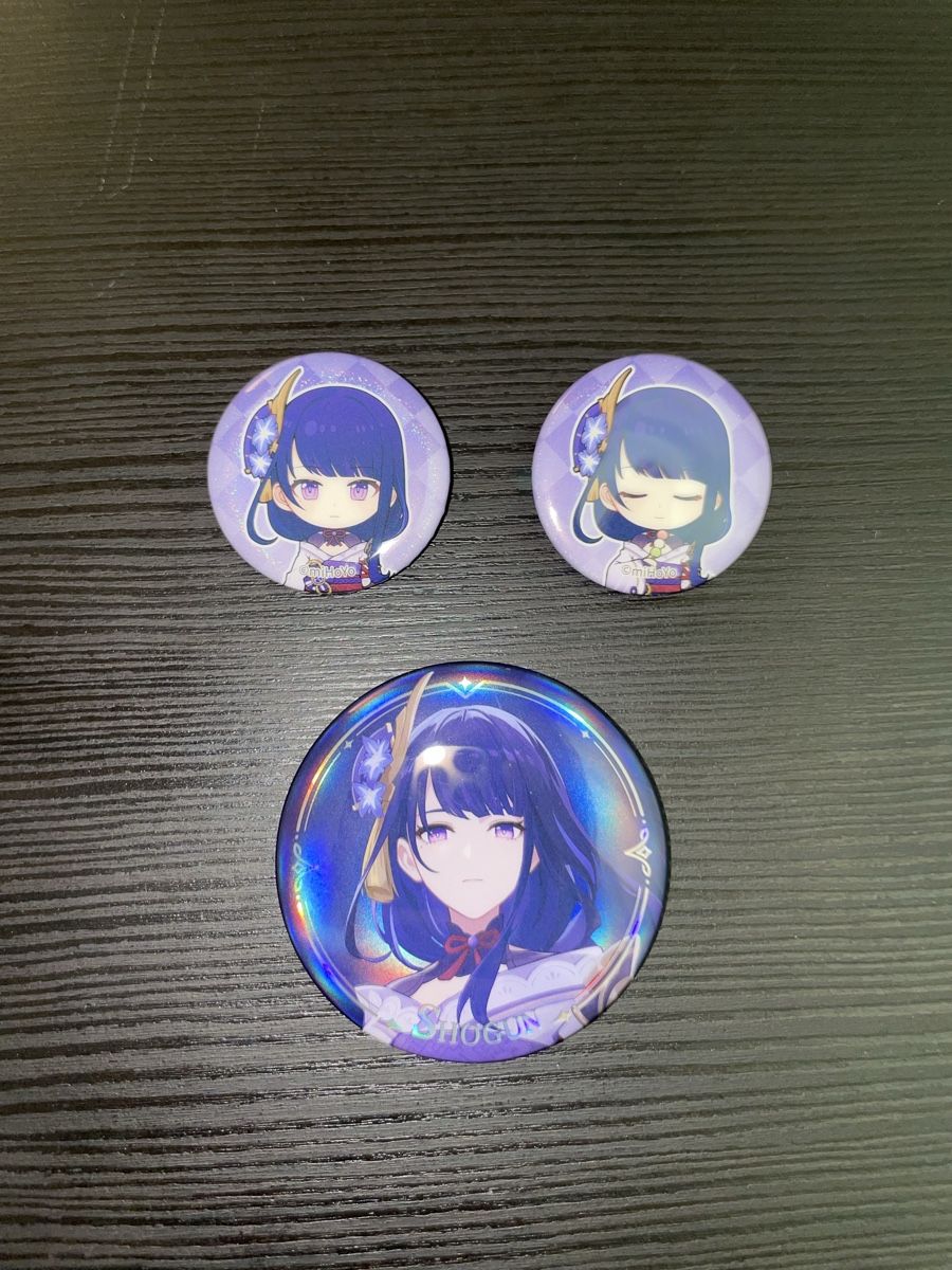 Placchette & Badge: Genshin Impact Raiden Shogun Pins 3Stk. – Nuovo (secondo la descrizione) da Glattfelden venduto da Aura_X
