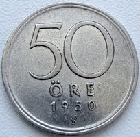 50 Öre 1950 – Schweden – Silber 400