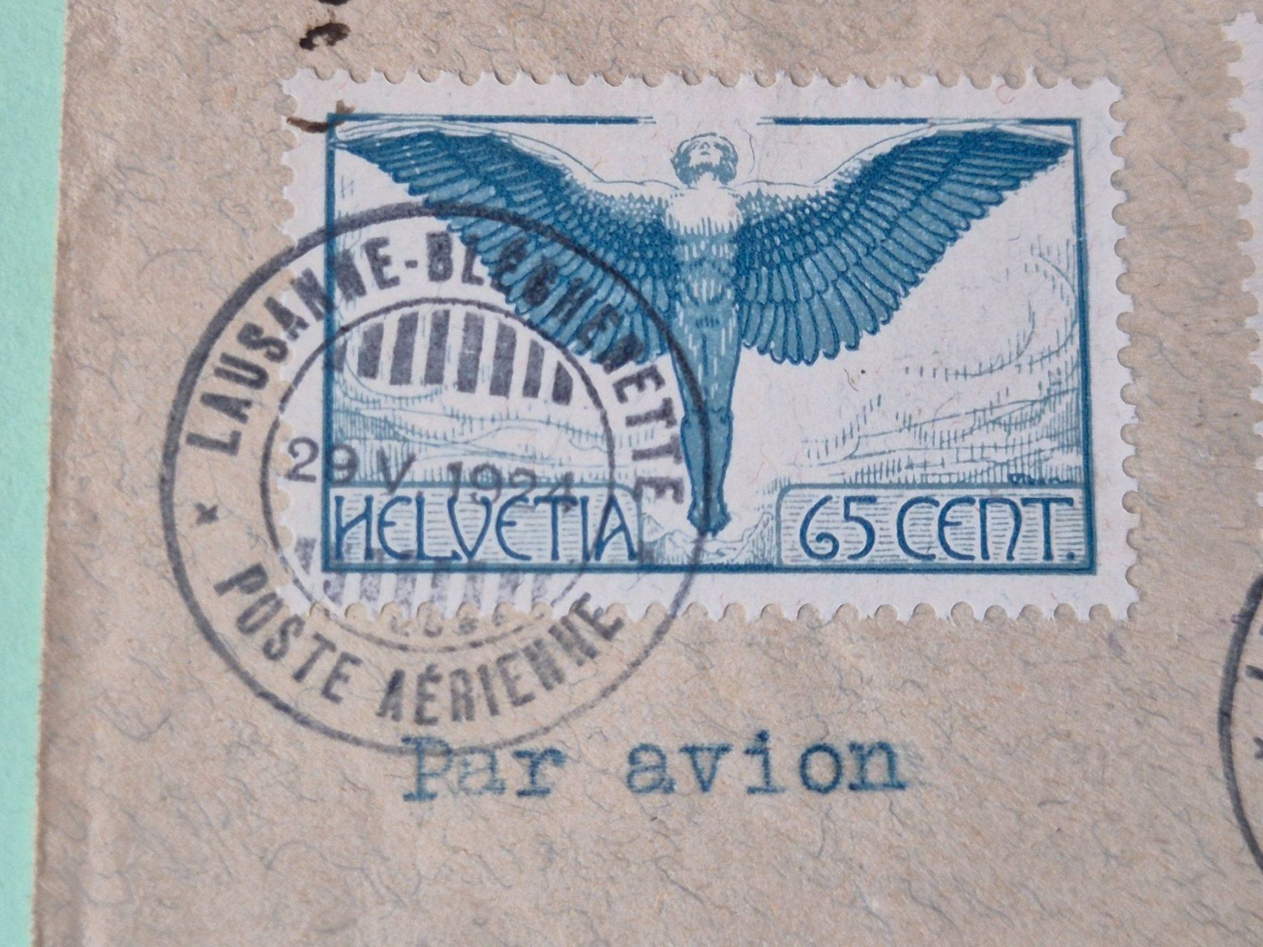 Tutti i francobolli: eingeschriebener Flugpostbrief Lausanne-Bern 29.V.1924 – Usato da Seewen SZ venduto da SuperpumaDisplayTeam 1