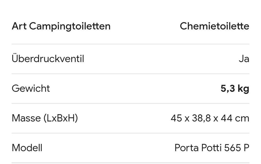 Thetford WC: Porta Potti Chemische Toilette – Gebraucht aus Wolfhausen von Nuster13 7