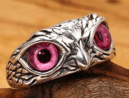RING EULE ROSA AUGEN, GR.18, CA.1.8CM DURCHM., NEU