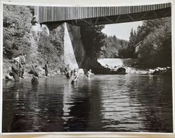 Foto E. Grubenmann, Appenzell, Hochwasser, Kamerad, 18x24 cm