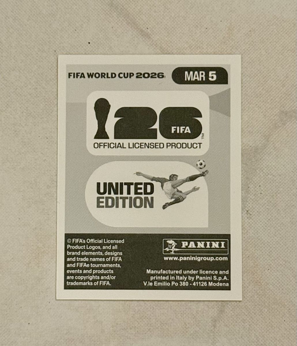 Panini Cartes à collectionner: Panini WM 2026!!! MAR 5 – Neuf (Voir description) à Oberentfelden par NunoLouro 1
