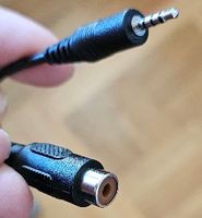 3.5mm jack to RCA socket adapter