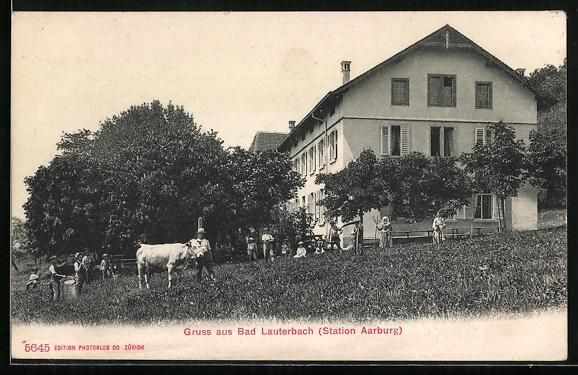 Cartoline postali: Oftringen, Bad Lauterbach, Gebäude hint – Usato da Berlin venduto da bartko-reher