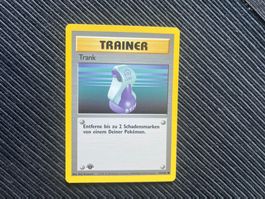 Pokemon Trank Trainer Karte 1.Edition Base Set near Mint