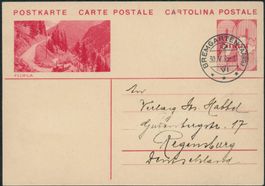 1933 - Bildpostkarte - Postauto - Flüela Pass - ungebraucht*