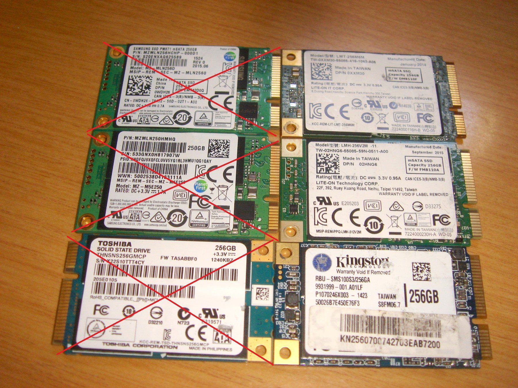 Disques durs: 1 stück 256gb mSata ssd. Getestet. – D'occasion à St. Gallen par pc-sg