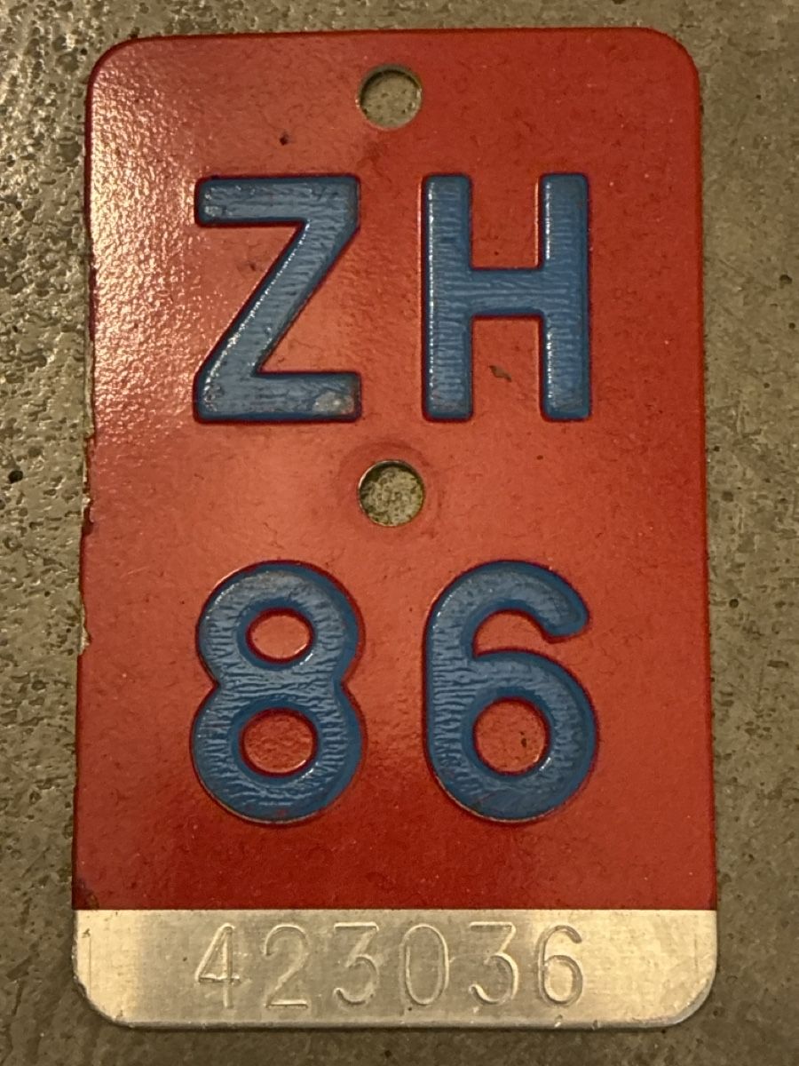 Schilder: Velonummer ZH 86 – Gebraucht aus Horgen von Tootall