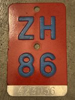 Velonummer ZH 86