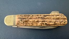 Vintage Jagd-Taschenmesser mit Hirschhorn – Solinger Stil