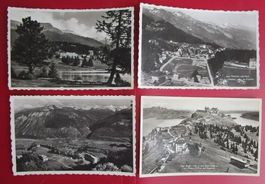 4 alte AK: 3 X Montana und 1 X Rigi aus den 1940er Jahren