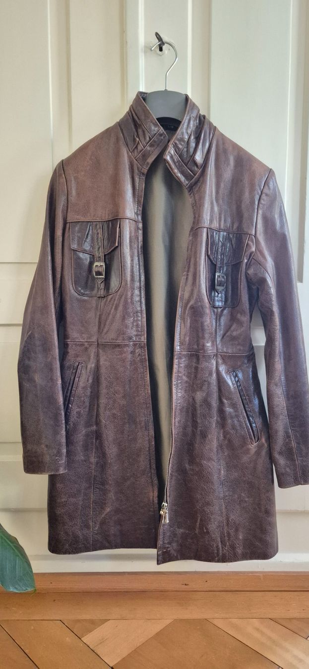 Cappotti: Braune Vintage-Lederjacke, Gr. S, 36 -38 – Usato da St. Gallen venduto da Mar_cx6m 2