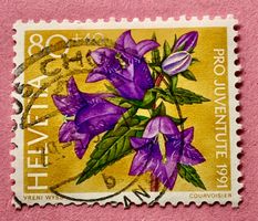 Nr.J 321 Glockenblume Pro Juventute GESTEMPELT 1991   