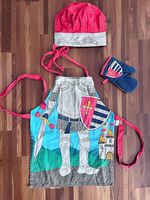 Kinder-Schürze Ritter-Set mit Mütze & Ofenhandschuh (51 cm)