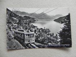 Karte Vitznau Luzern LU Bahn Zug SZ Rigi 1964