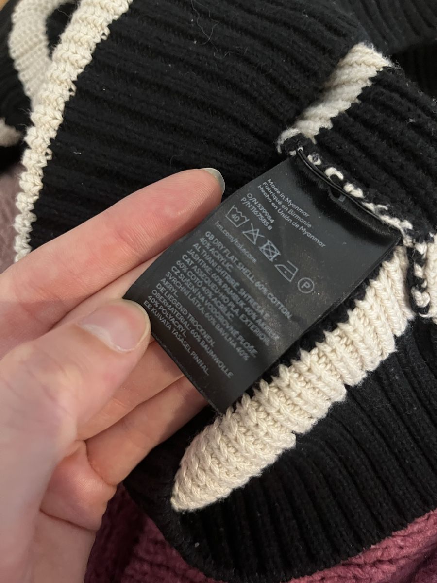 H&M Maglioni & Felpe: H&M Strickpullover, Schwarz/Weiss gestreift, Grösse M – Usato da Opfikon venduto da acoaee 3