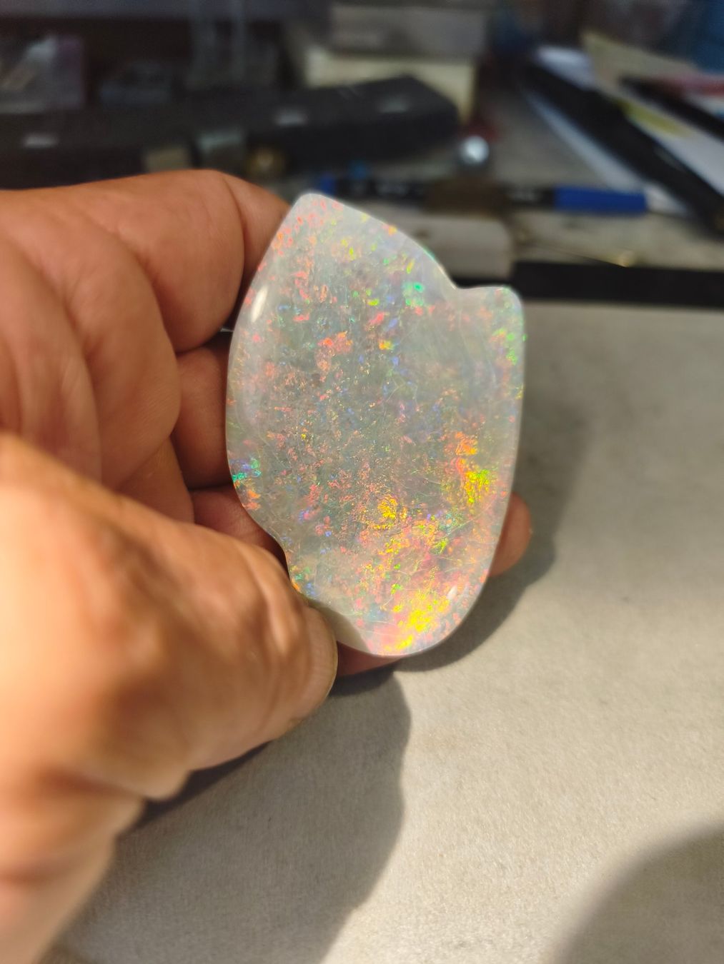 Pierres précieuses: Opal, weiss, 130ct – Neuf (Voir description) à Dieterswil par Opal66 3