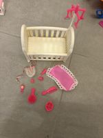 Barbie 90er Babybett mit Zubehör Set gebraucht guter Zustand