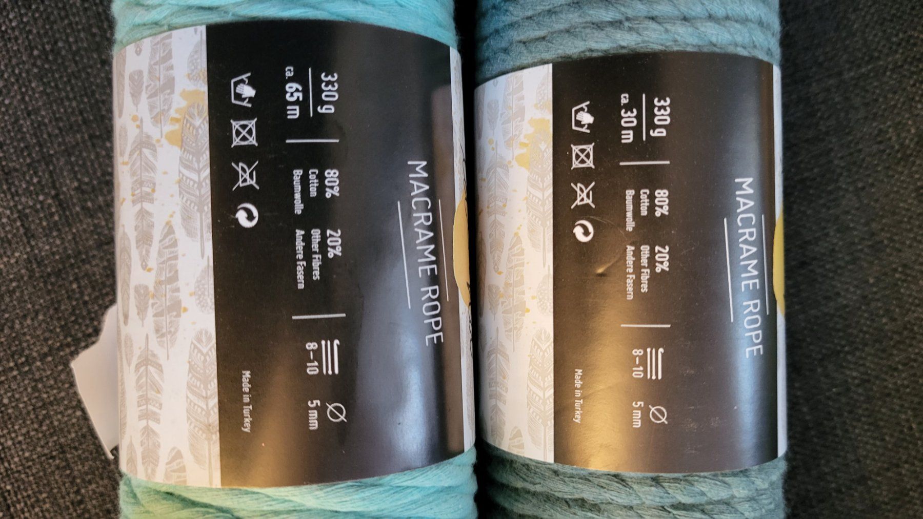 Lana: Macrame Rope lalana Set grüntöne – Nuovo e nell'imballaggio originale da Strengelbach venduto da maskil 1