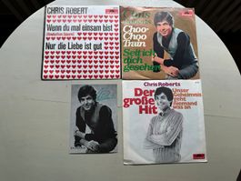 CHRIS ROBERTS ROBERT tolle Singles + original Autogramm Kult