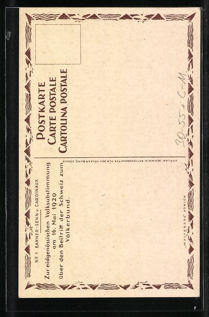 Cartoline postali: Schweiz, Eidgen. Volksabstimmung über d – Usato da Berlin venduto da bartko-reher 1