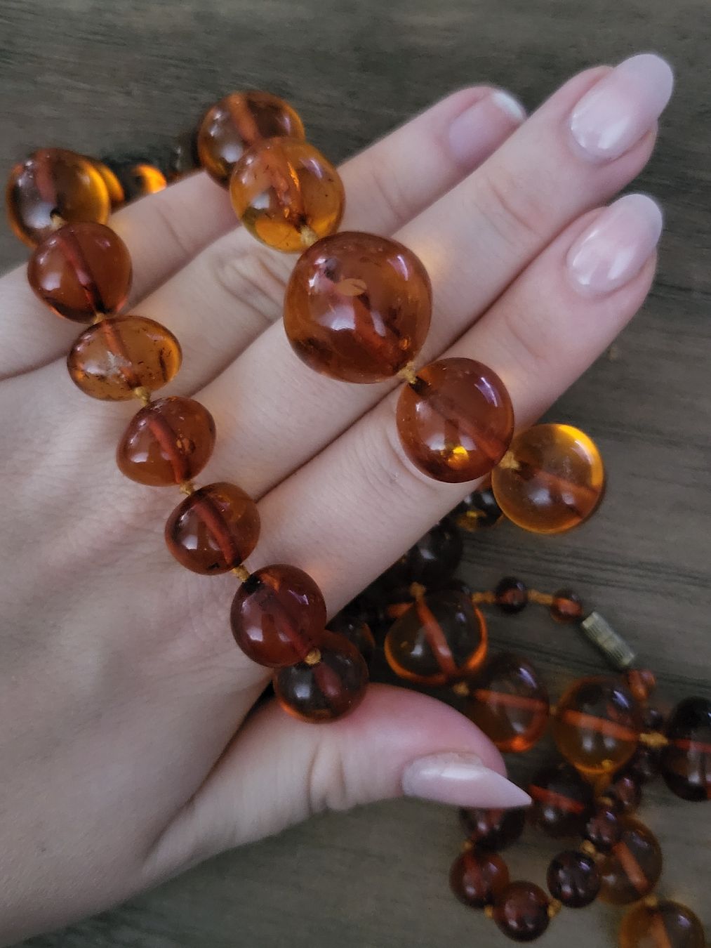 Catenine: Elegante Bernstein Kette🧡 – Usato da Unterägeri venduto da Altgoldschmuck 4