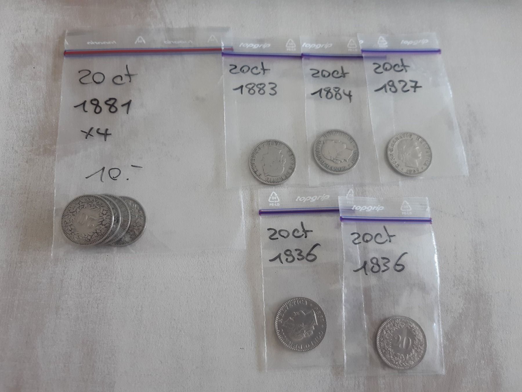 Alle Münzen: 20 centimes suisse – Gebraucht aus La Place (Ayent) von Tho57