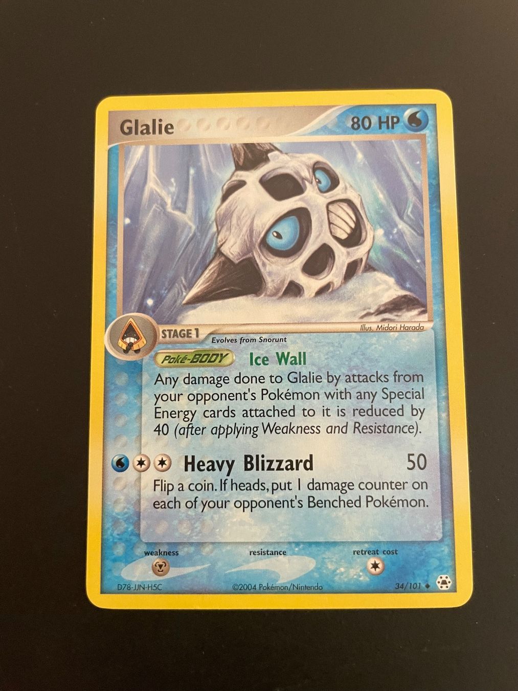Pokémon Sammelbilder & Trading cards: Glalie 34/101 EX Hidden Legends – Gebraucht aus Zürich von pokemon_cards