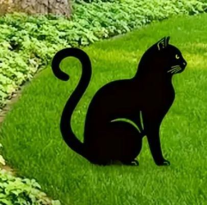 Figuren: Sitzende Katze Gartenstecker Metall (30 cm) – Neu und originalverpackt aus Langenbruck von Gumsi