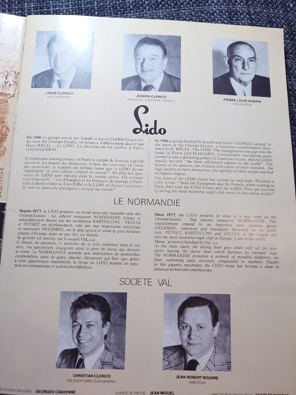 Dokumente: Programme original Lido de Paris, édition vintage – Gebraucht aus Genève von arnoo 2