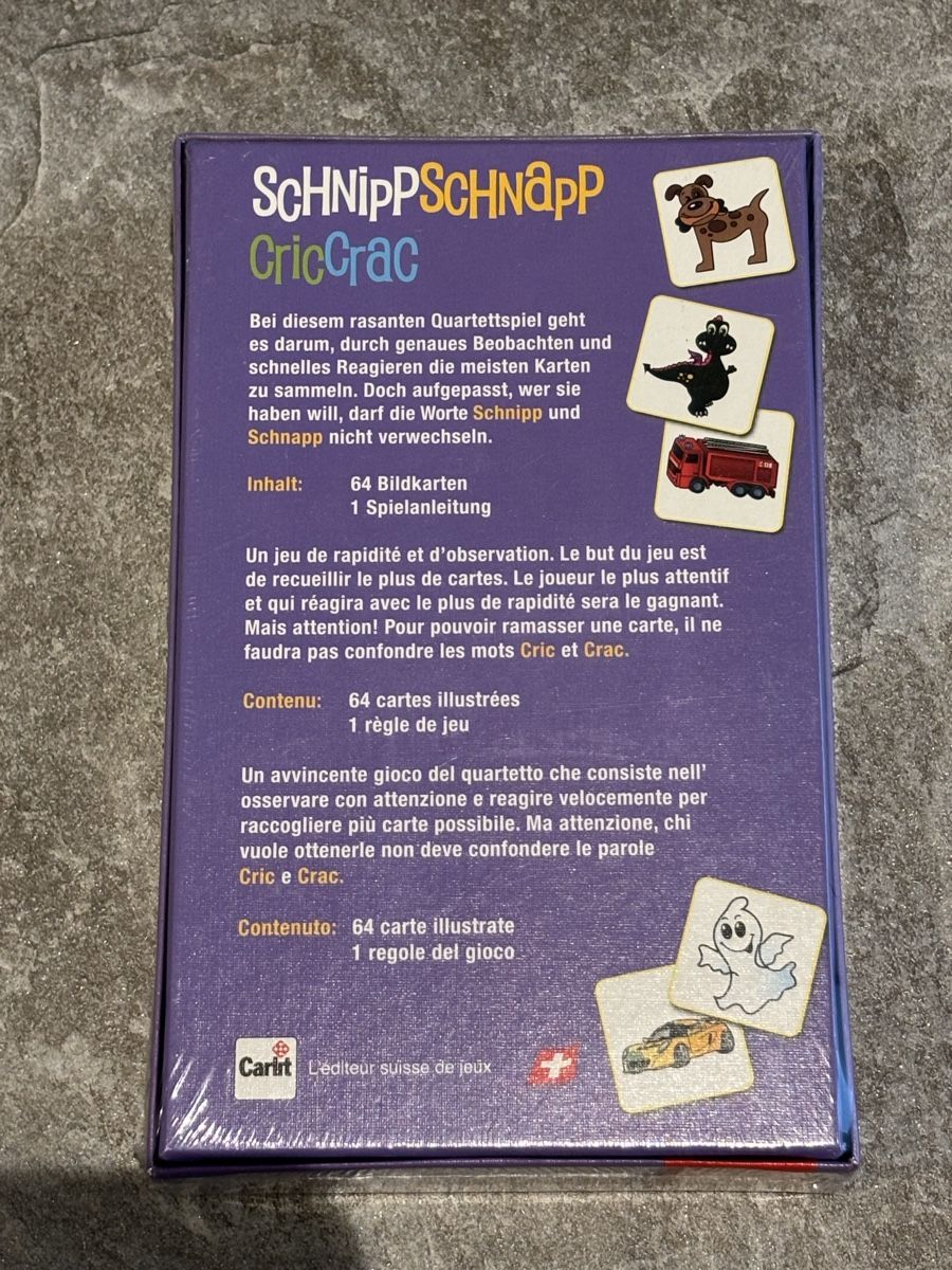 Carlit Spiele: SchnippSchnapp CricCrac Kartenspiel – Neu und originalverpackt aus Weiningen ZH von GriederRemarket 2