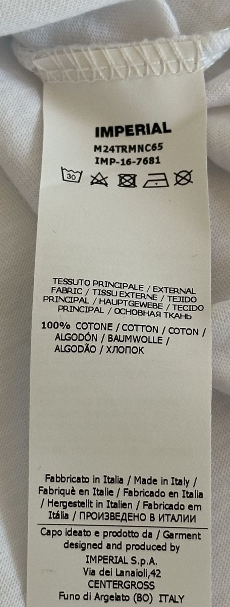 T-shirt: T-shirt in cotone Imperial **NUOVA** – Nuovo e nell'imballaggio originale da Castel San Pietro venduto da Moregi 5