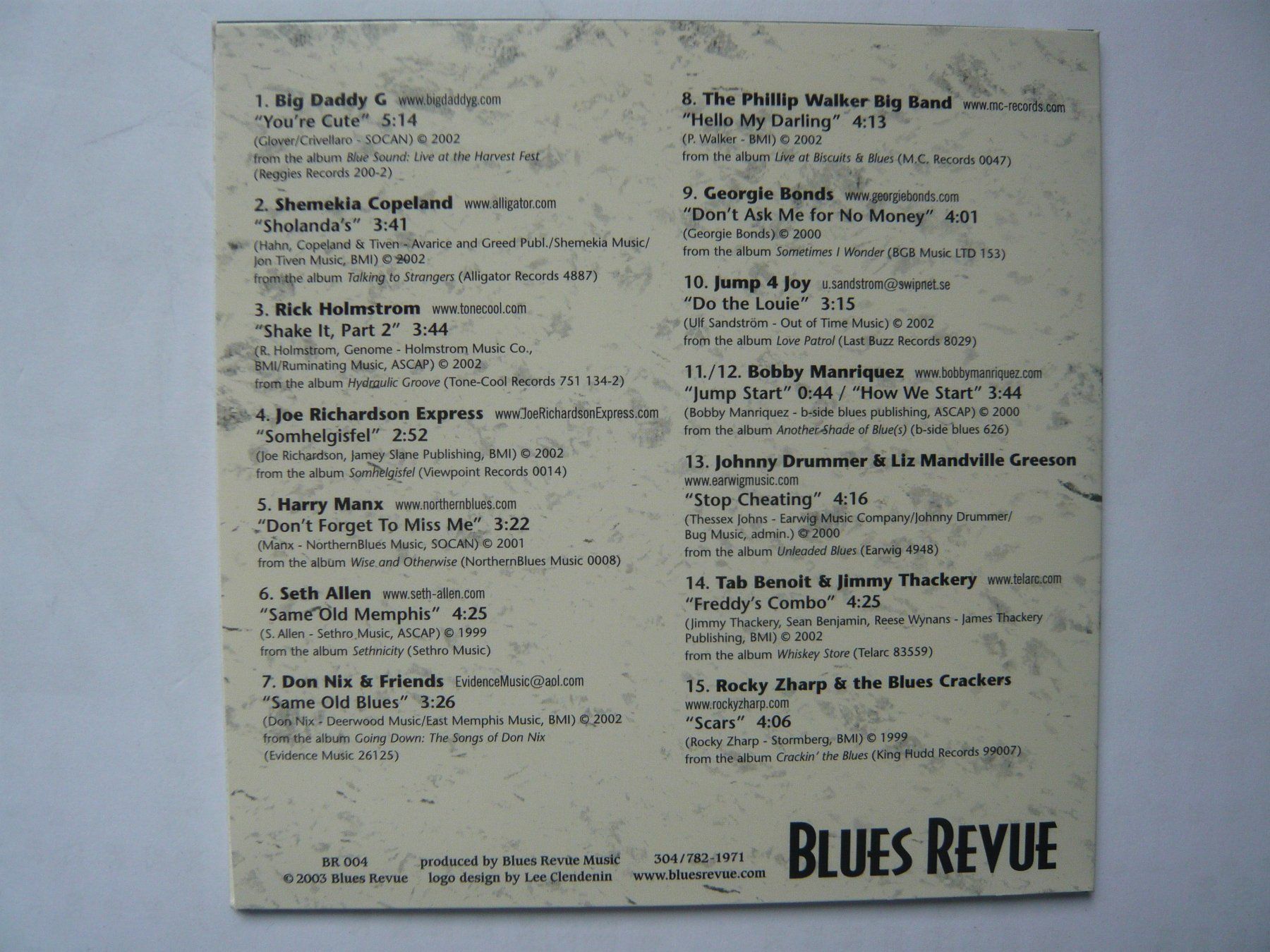 CD: Various BLUES REVUE Blues Music Sampler – Usato da Winterthur venduto da Cajun 1