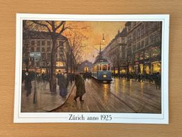 Zürich anno 1925, alte Ansichtskarte, Winterstimmung!