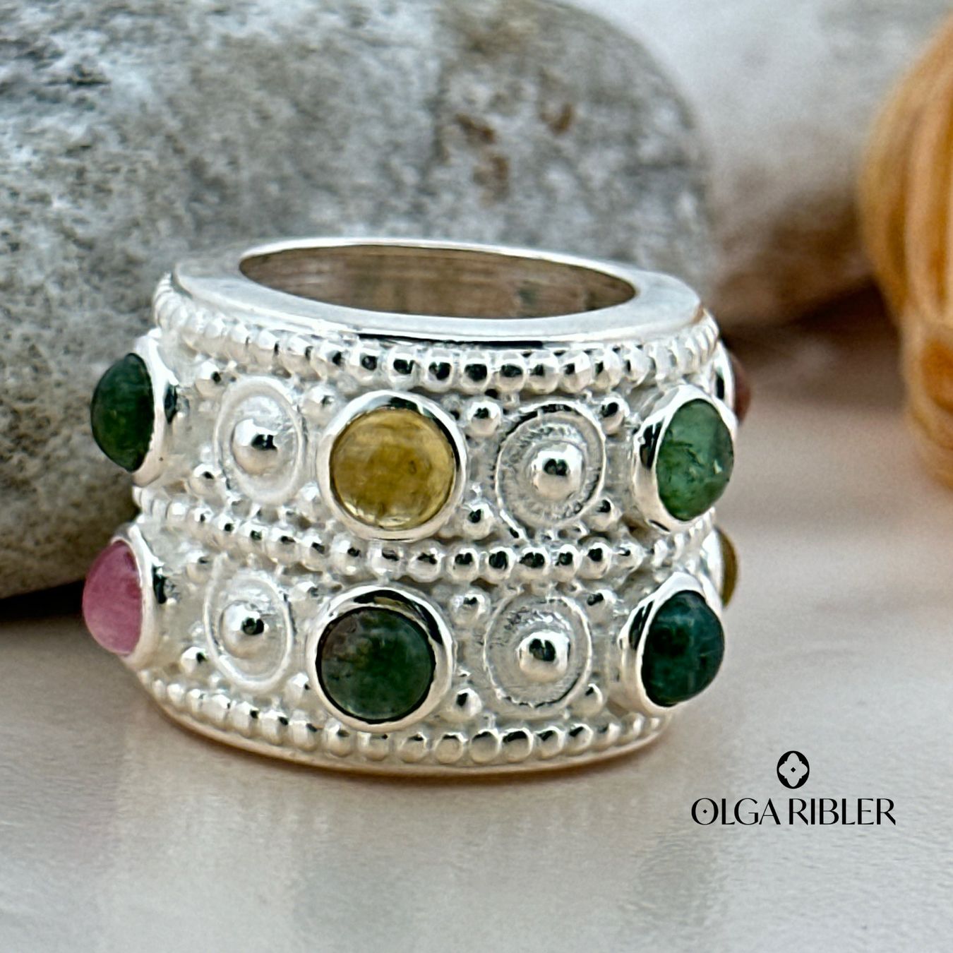 Olga Ribler Anelli: Statement Ring Multi Turmalin Ringgrösse 54 – Nuovo (secondo la descrizione) da Luzern venduto da Schmuckoutlet 3