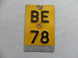 Mofanummer Mofa Nummer BE 78 Bern 1978 Töffli Geschenk