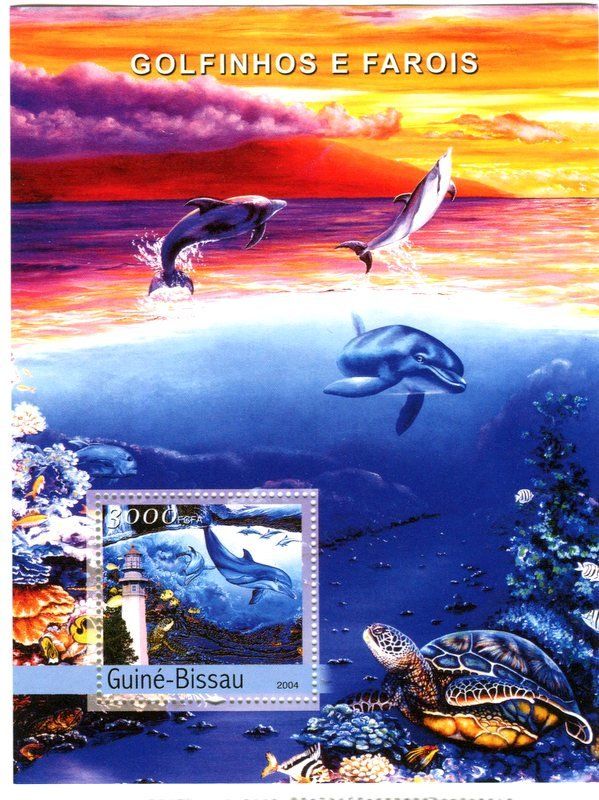 Alle Briefmarken: Block "Delfine". Guinea-Bissau. – Neu und originalverpackt aus Basel von Butsch5