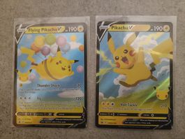 25th Pikachu V - SWSH143 promo EN e Flying Pikachu V