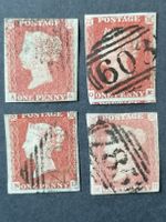 4mal One Penny Red 1841 Diverse Platten 