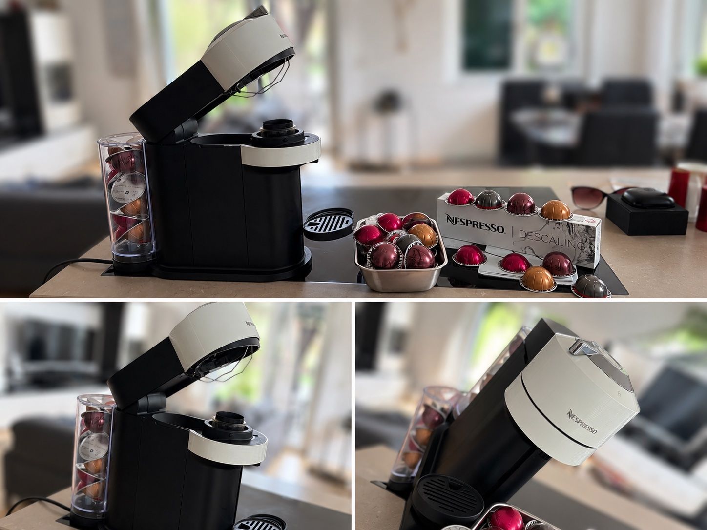 Nespresso Kaffeemaschinen & Espressomaschinen: Nespresso Vertuo Machine Weiss/schwarz Set – Gebraucht aus Rafz von RaRa1998