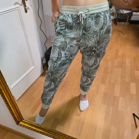 Laura Forelli Hose mit Blätterprint M/L