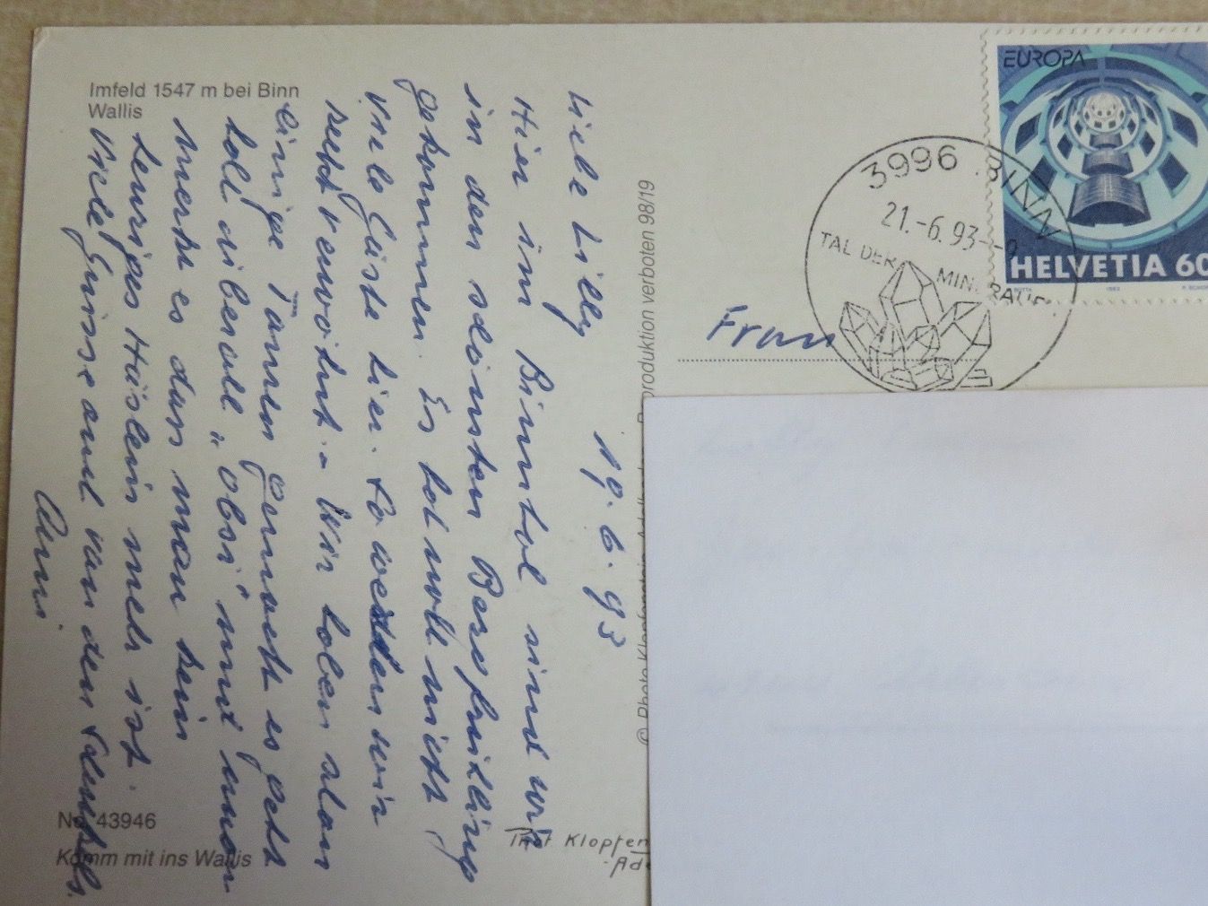 Cartoline postali: Umfeld bei Binn – Usato da Oberriet SG venduto da ret_7j2k 1