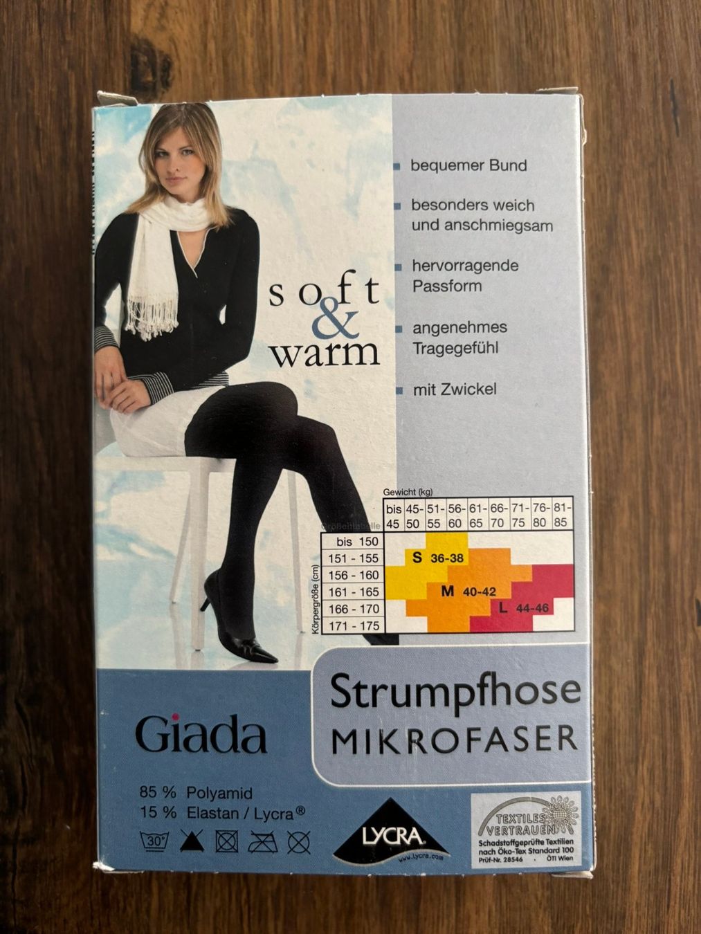 Calze & Collant: Giada Microfaser Strumpfhose schwarz - Grösse 40/42 – Nuovo e nell'imballaggio originale da Kleinandelfingen venduto da Baba23 1